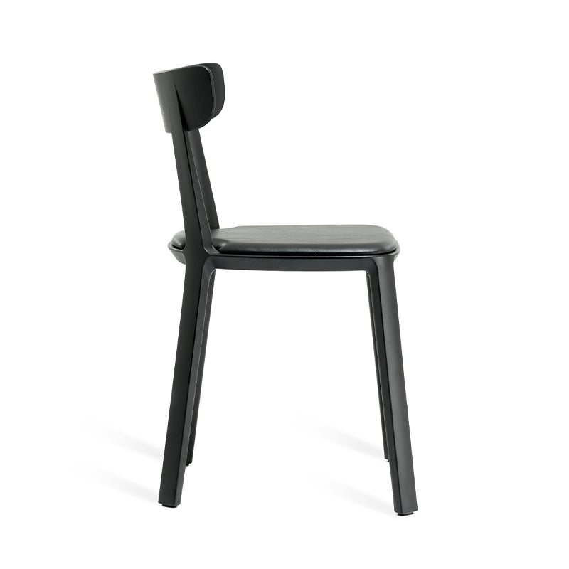 Silla Cadrea Negra Tapizada
